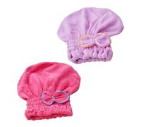 FRCOLOR 6 Piezas gorro de ducha con lazo gorro absorbente toallas de ducha de microfibra toalla de maquillaje cómodas toallas para la cabeza toalla de secado rápido vellón de coral