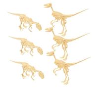 FRCOLOR 6 Piezas Kit de Excavación Fósiles Dinosaurios para Modelo Plástico Esqueleto Dinosaurio Educativo y Manualidades DIY Juguetes Cumpleaños Infantiles para Desarrollo Habilidades