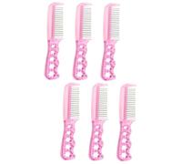 FRCOLOR 6 piezas peine accesorios de peinado sintético peluca de alambre cepillo de muñeca pelucas de muñeca cepillo de pelo peine muñeca cepillo muñeca pelo pelo rizos metal mujer plástico