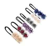 FRCOLOR 6 Piezas Secador De Pelo Lazos Para El Cabello Grueso Manojos Humano Liga Para El Cabello Titulares De De Caballo Para Niñas Fabricante Palo De De Caballo Donut Tela