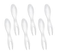 FRCOLOR 6 Piezas Tenedores de Fruta de Acero Inoxidable Reutilizables para Aperitivos y Ensaladas Diseño en Forma de Maíz, Ideales para Buffets y Barbacoas