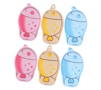 FRCOLOR 6 Piezas Toallita De Baño Depurador De Baño Con Champú Para Esponja De Infantil Esponja De Para Gel De De Espuma De Ducha 100% Algodón