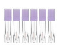 FRCOLOR 6 Piezas Tubo vacío de esmalte de labios redondo varitas aplicadoras de brillo de labios base de brillo de labios tubos de esmalte de labios tubo de miel de labios AbS Púrpura