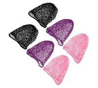 FRCOLOR 6 Piezas Unidades de Redes para Cabello de Ganchillo de Rayón Malla Elástica Transpirable para Dormir y Proteger el Pelo y Rizado Gorros Cómodos para Mujer Colores Morado