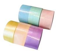 FRCOLOR 6 Rollos de Cinta Adhesiva Antiestrés para Manualidades Transparente Colores 48 CM de Ancho Adecuado para Juguetes y Decoración Creativa