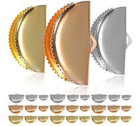 FRCOLOR 60 piezas Abrazaderas de Aleación para Joyería Clips con Dientes Internos para Sujetar Cintas y Cordones Accesorios Variados para Hacer Pulseras y Collares DIY Mixtos