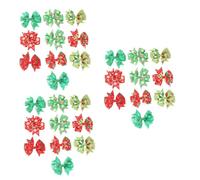 FRCOLOR 60 Piezas horquilla de lazo hair clips hair pin moños navideños hair topper arco de pelo de los niños pasador de pelo con lazo navideño horquilla de navidad adorable tocado tela