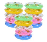 FRCOLOR 60 Piezas Mini Anillos de Natación Inflables con Válvula Rápida Accesorios Decorativos para Casa de Muñecas Flotadores Portátiles para Bebés y Juguetes de Verano para Piscina y