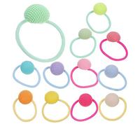 FRCOLOR 60 Uds Soportes Redondos Elásticos Para Coleta Cuerda Para El Cabello Lazos De Plástico Para El Cabello Para Mujer Accesorios Para El Cabello Con Bolas De Hilo De Goma