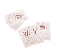 FRCOLOR 64piezas Tarjetas De Hexagramas del i Ching Cartas Guía Diseño De Monedas Chinas Antiguas para Herramienta De Adivinación De Tarot y Autodescubrimiento Consulta De Decisiones