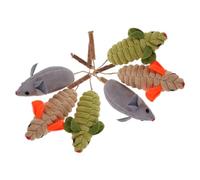 FRCOLOR 6piezas Juguete Interactivo para Gatos Forma De Ratón Catnip Kit De Juguetes para Gatos y Gatitos