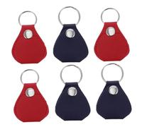 FRCOLOR 6piezas Llavero Púa de Guitarra de Cuero Organizador de Púas para Llavero Portapúas de Guitarra para Dedo para Músicos