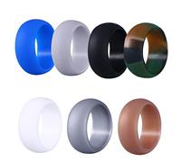 FRCOLOR 7 Piezas de para de Dorado Plateado Negro Blanco y Azul Bandas de Boda de Goma