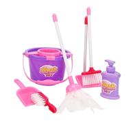 FRCOLOR 7 Piezas Limpieza Infantil de Kit de Juguetes de Simulación con Escoba y Recogedor para Niñas Herramientas de Limpieza Educativas para rol y Desarrollo de Color Color Aleatorio