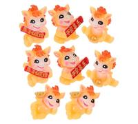 FRCOLOR 8 Figuras Miniatura de Caballos del Zodíaco Chino de Resina para Año Chino 2026, Set de 8 Piezas Lingotes y Caballos Decorativos, Regalos Festivos para Oficina y Hogar
