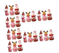 FRCOLOR 8 Juegos Bolsa Navideña De Manzanas Navidad Personalizada Galleta Embalaje Christmas Bag Bolsas Navideñas Bolsa De Fiesta Suministros De Navidad Tejido De Punto 3 Piezas * 8