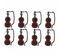 FRCOLOR 8 juegos Mini Violines Ornamentales Simulación de Realista para Decoración Navideña Hogar y Oficina Adornos Musicales Detallados para Amantes del Violín