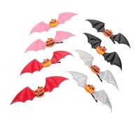 FRCOLOR 8 Piezas Halloween Hair Clips With Scary Pumpkin And Bat Wings Lightweight Gothic Hairpins In For Women And Cosplay Party Accessories