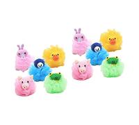 FRCOLOR 8 Piezas Puff De Baño De Animales Coletero Corporal Exfoliante Cepillo Corporal Exfoliante Esponjas Para Limpiar Esponja De De Baño Infantil Bola De Baño Niño Bañera Malla