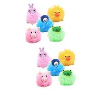 FRCOLOR 8 Piezas Red De Malla De Ducha Coletero Corporal Exfoliante Puf De Malla Con Animales Esponja Corporal De Lufa Bola De Ducha Suave Esponja De Baño Niños Niño Pequeño Bañera Cuerpo