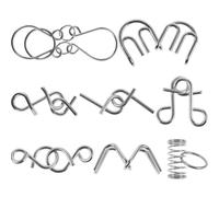 FRCOLOR 8 Piezas Rompecabezas Metálicos Interactivos para Sensorial para Personas Mayores Mejora Memoria y Lógica Regalo para Pacientes y