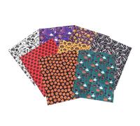 FRCOLOR 8 Piezas Tela con Motivos de Halloween para Manualidades Diy, Material de Poliéster y Algodón, Fácil de Cortar y Adaptar para Ambientación de Fiestas