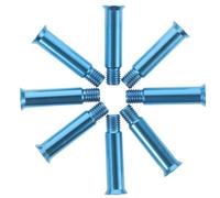 FRCOLOR 8 Tornillos para Patines de Hielo en Aleación Azul, Kit de Herrajes para Patines Infantiles, Tornillos de Repuesto para Eje y Mantenimiento de Equipo de Patinaje