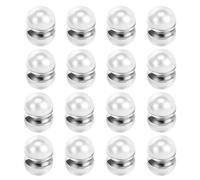 FRCOLOR 8pares Pendientes de Perla Clip Magnético para Novia Decoración de Velo de Novia Pendientes Magnéticos sin Perforación para Bodas