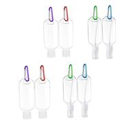 FRCOLOR 8piezas Botellas De Viaje De Mano Con Botella Portátil De Petg Unidades Prueba De Fugas Para Aceite De Baño Champú Perfume Llaveros y Bolsos