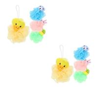 FRCOLOR 8piezas Esponjas De Baño Animales De Cartoon Esponjas Para Accesorios De Coloridos y Divertidos Para Bebés Conejo