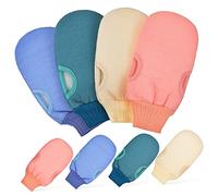 FRCOLOR 8piezas Guantes Exfoliantes Corporales De Manoplas Exfoliantes Para Ducha Limpieza Profunda y Exfoliación Para De Mujeres y Hombres