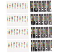 FRCOLOR 8piezas Pegatinas Diapasón De Guitarra Pegatinas De Escalas De Guitarra Para Principiantes Herramienta De Práctica De Notas Para Fingerboard