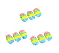 FRCOLOR 9 esponjas de baño natural de mar esponja para bañarse lavado corporal, esponja de cuatro colores, esponja de baño de algas para tomar un baño, bola de baño, toalla de baño
