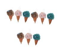 FRCOLOR 9 piezas bola de baño de hielo baño, luffa helado luffa limpiador facial baño luffa depurador corporal baño bolas de baño baño hielo niño limpio paño de limpieza deporte