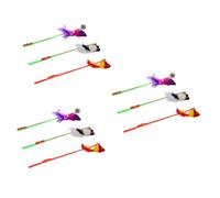 FRCOLOR 9 Piezas Cuerpo Gato Juguete con Bastones de Entrenamiento Gatito Juguete Juguete Viaje Portador para pájaros ser Buenos Juguetes Gatitos burlas Juguete pequeño ratón Entrenamiento bastón