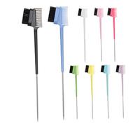 FRCOLOR 9 Piezas Peine para Cejas y Pestañas Dual Cabezal Cepillo Aplicador Lash Spoolie Herramienta Portátil para Peinar y Definir Cejas y Pestañas y Profesional y Diario