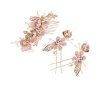 FRCOLOR 9 Uds Diadema De Flores Con Diamantes De Imitación Clips De Para El Pelo Broche Para El Pelo De Boda Clips Para El Pelo De Boda Para Novias Tocado De Novia Tocado Flor