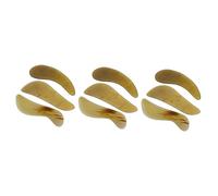 FRCOLOR 9 Unidades Cuerno Raspado Guasha Rascador Músculo Rascador Masajeador Cuerno De Vaca Masajeador Para El Hogar Herramientas De Raspado Cuerno Guasha Herramienta de Jade Profundo Cuerno Amarillo