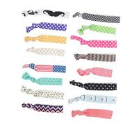 FRCOLOR 96 Piezas elegantes anillos para el cabello sostenedor de la de caballo de la cinta pulsera de tela tiara cuerdas de pelo de colores lazo de pelo estampado impresión Venda