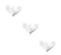 FRCOLOR 9pares Guantes De Etiqueta De Spandex Elástico Guantes De Inspección De Joyería Transpirables y Cómodos Para Uso Diario Blanco