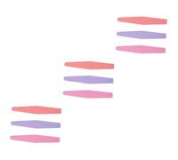 FRCOLOR 9piezas Limas De Uñas Impermeables Herramienta De Manicura Diseño Romboidal Morado Naranja Rosa