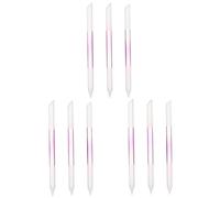 FRCOLOR 9piezas Uñas De Vidrio De Limas Para Manicura Pulidor De Uñas Diseño Elegante Para Uso Profesional y Aprendices Transparente