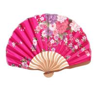 FRCOLOR Abanicos Plegables de Estilo Japonés para Mujer Set de 2 Piezas Rosa y Azul Cian Abanicos Decorativos y Obsequio Pequeño Accesorios para Fotos y Decoración del Hogar