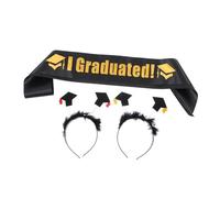 FRCOLOR Accesorio Para Disfraz Diadema Faja Kit De Tocado Para Fiesta De Graduación