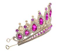 FRCOLOR Accesorio Para El Cabello Con De Diamantes Fondo De Fiesta Decoraciones De Cumpleaños Novia Para Ser Decoraciones Diadema De Niña Chica Novias Rosy Diamantes De Imitación