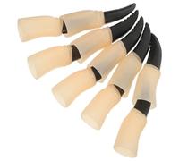 FRCOLOR Accesorios De Cosplay De Uñas De Bruja 10 Piezas De Puntas De Uñas De Bruja Negras Para Disfraces De Halloween Y Truco O Trato