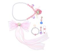 FRCOLOR Accesorios De Princesas Infantiles Juego De Joyas De Sirena Para Niñas Pinzas De Collar y Pulsera Perfectos Para Rol y Recuerdos De Fiesta