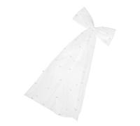 FRCOLOR Accesorios Para El Cabello De La Novia De Pearl Dama De Honor Nupcial Ducha Accesorio Para El Cabello De La Boda Pequeño Despedida De Soltera Paseo Poli Arco Velo Perla Blanco