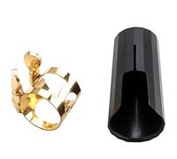 FRCOLOR Accesorios para Saxofón con Ligadura y Clip para Boquilla Diseño Ligero y Compacto Compatible con Saxofones para Mejorar la Resonancia y Estabilidad del Instrumento