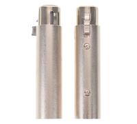 FRCOLOR Adaptador de Audio Xlr 2 Piezas 5 Pines Hembra a 3 Pines Macho para Iluminación Dmx y Micrófono, Conector de Conversión para Equipos de Escenario Profesional y Eventos en